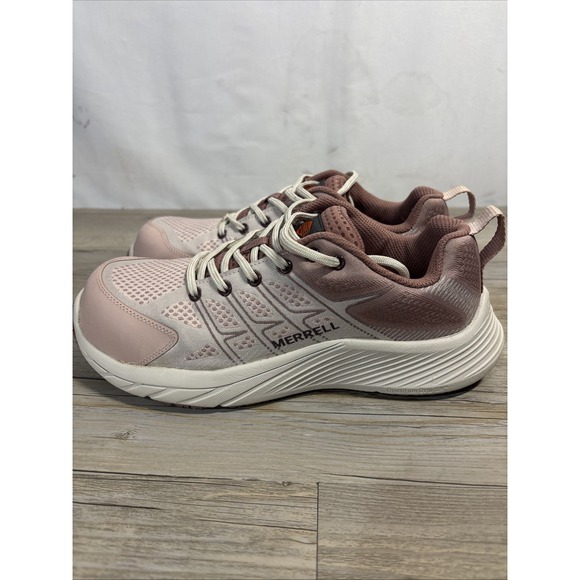 Women's Merrell Moab Flight 7.5 Pink Composite Toe Safety Shoe J005234 - Picture 5 of 10